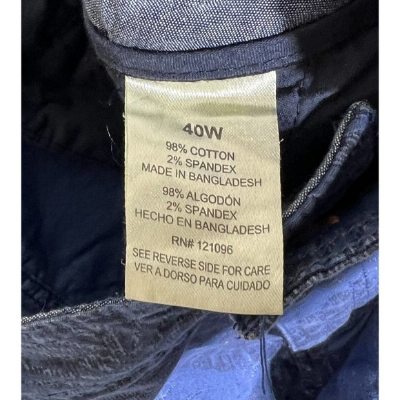 Original Weatherproof Vintage Chino Shorts Mens Sz 40‎ Stretch Blue Leaf Pockets - Picture 4 of 16